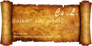 Csikó László névjegykártya