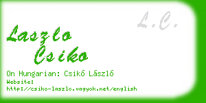 laszlo csiko business card